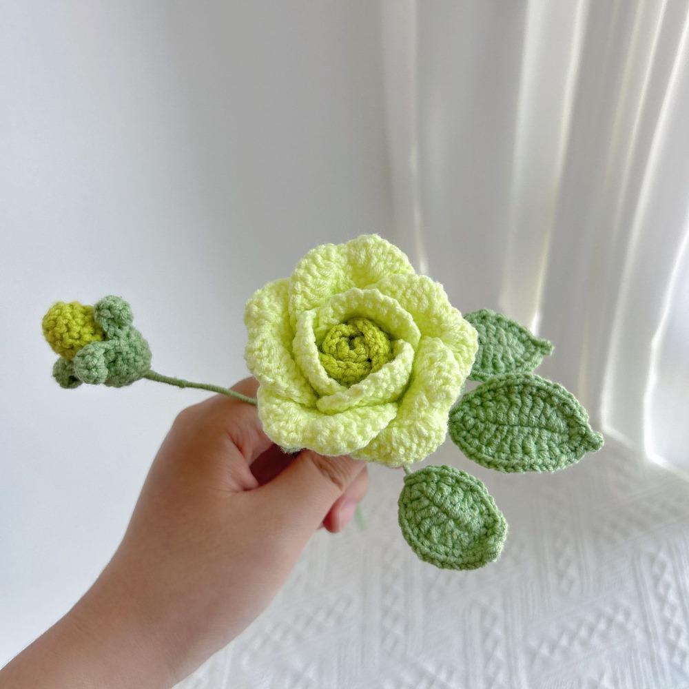 Rose Bud Crochet Bouquet Handmade Knitted Flower Premium Handwoven Rose  Handcrafted