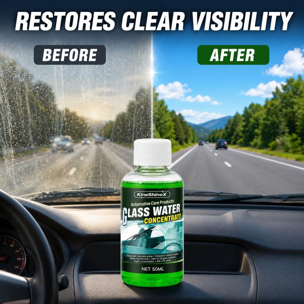 Car Windshield Concentrated Cleaner, Auto Glass Care Liquid 50ml