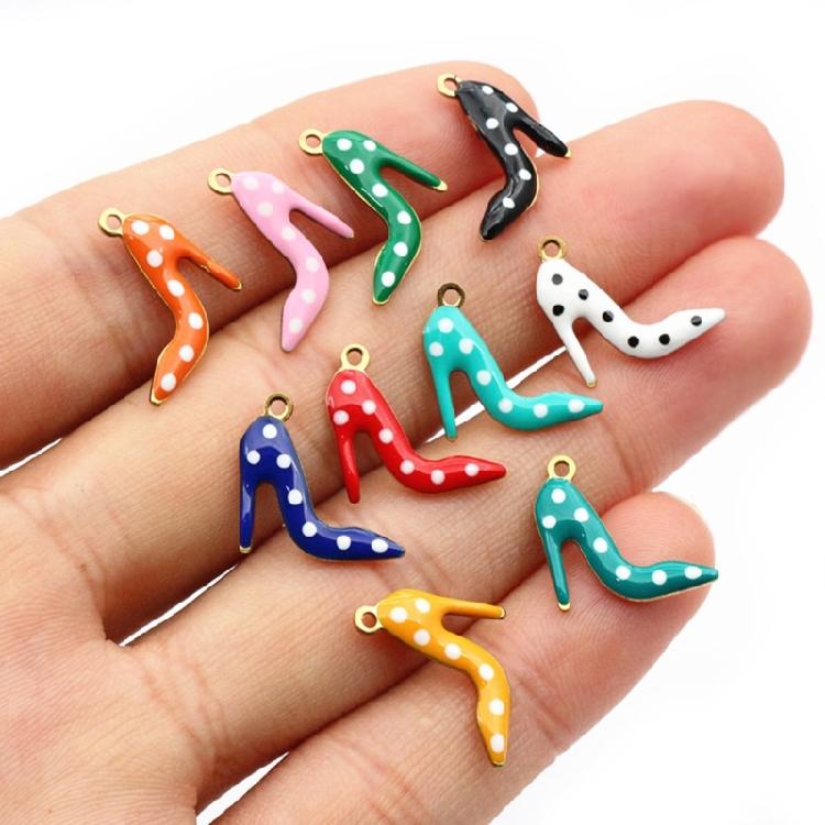 High Heel Shoe Jewelry Charm Stainless Steel Crafting Supplies For Handmade Accessories Key Rings And Bag Ornaments