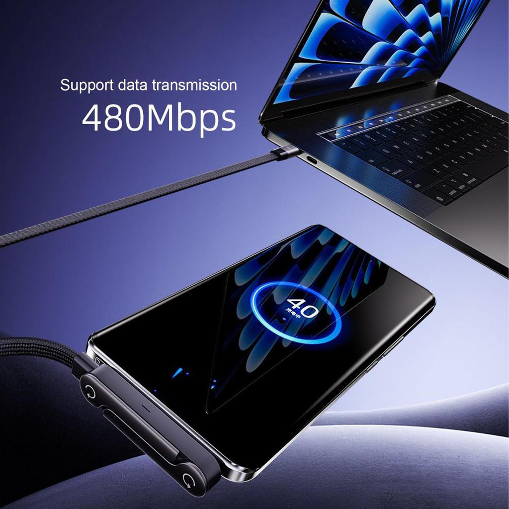 Sideways Phone Charger Invisible Stand Charging Cable Built In Phone Stand Charging Cord with Folding Phone Stand 2-in-1 Holder