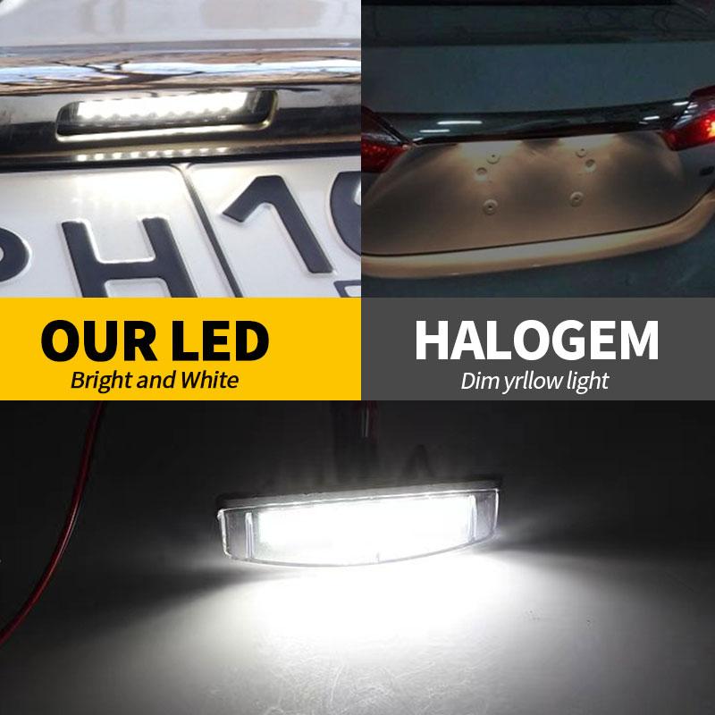 2pcs 12V LED License Number Plate Light Bulb Canbus For Lexus Rx300/Rx330/Rx350 (MCU30/GSU35) 2003-2008 for Mitsubishi Colt plus