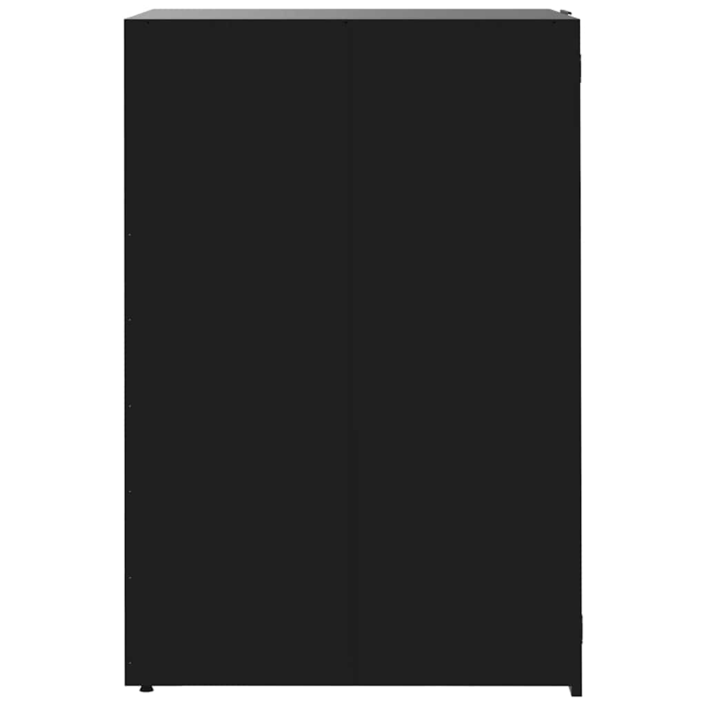 2 Ton Waste Bin Enclosure Black 138 X 79 X 117 Cm Steel