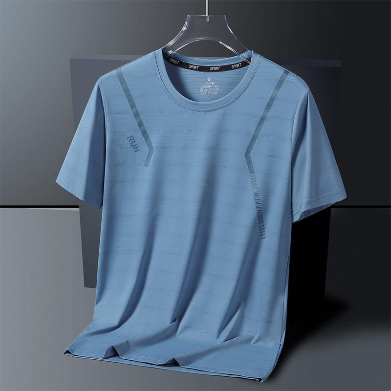 

Повседневная мужская спортивная футболка оверсайз для тренажерного зала, бодибилдинга, фитнеса, с коротким рукавом, летняя, сетчатая, быстросохнущая, дышащая одежда 5XL