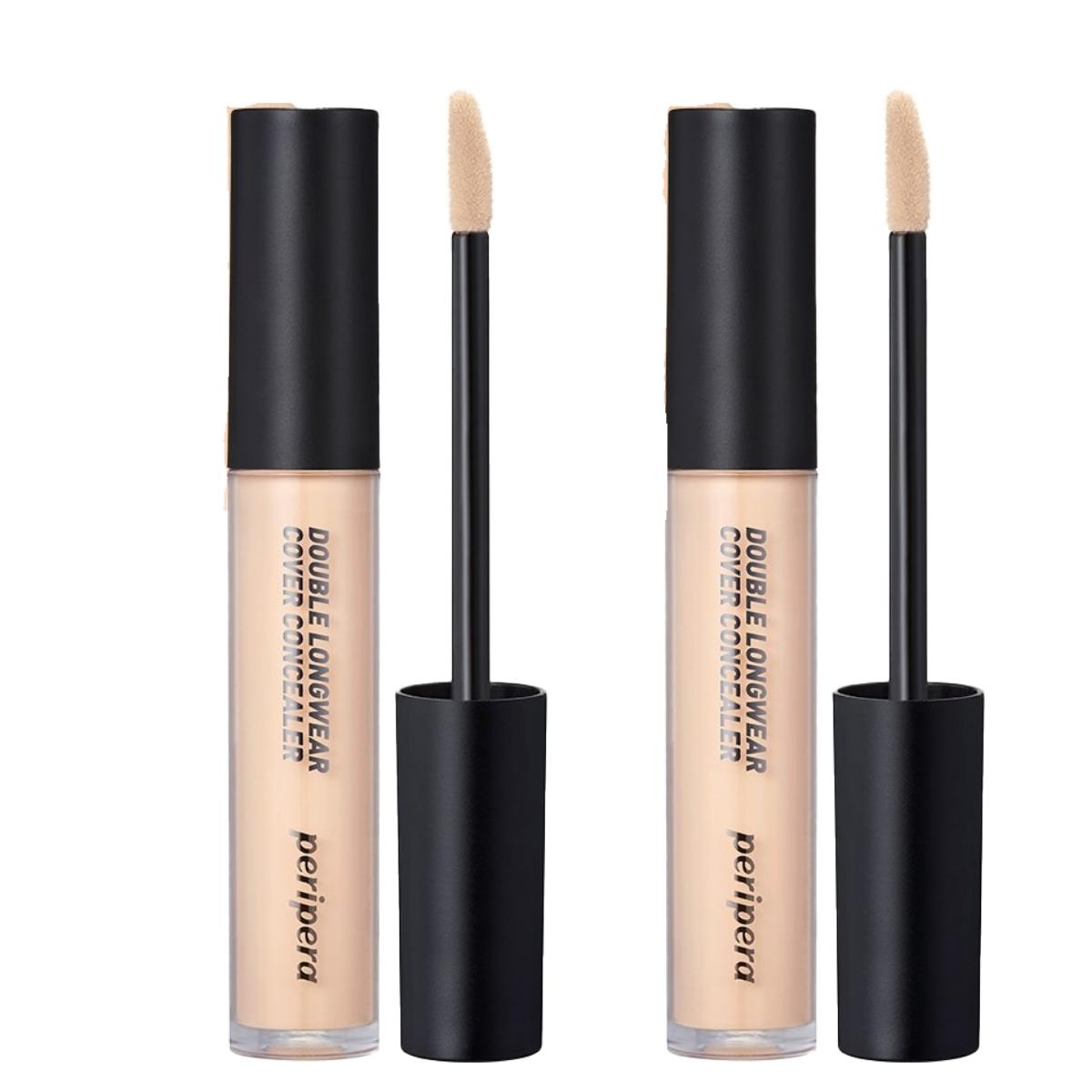 [1+1 Set] Peripera Double Longwear Cover Concealer 5.5g x 2ea #02 Natural Beige