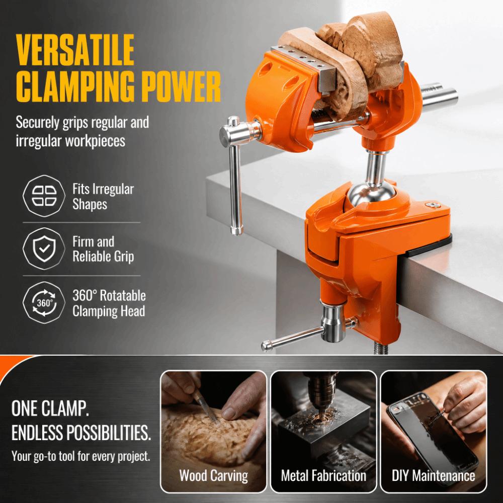 Universal Rotation All Steel Vise Swivel Table Vise  Clamping and Processing Small Workpieces