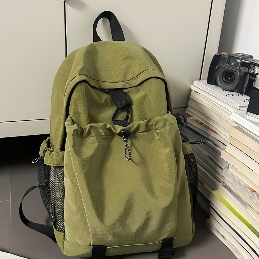 Schoolbag Student School Bag 1011 Spring New Class Large Capacity Multi-Pocket Neutral Wind Men's and Women's Commuter Travel Backpack