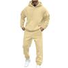 European and American Autumn/winter New Fleece-lined Fashion Men's and Women's Sweatshirt Set, Casual Loose Long-sleeve Hoodie