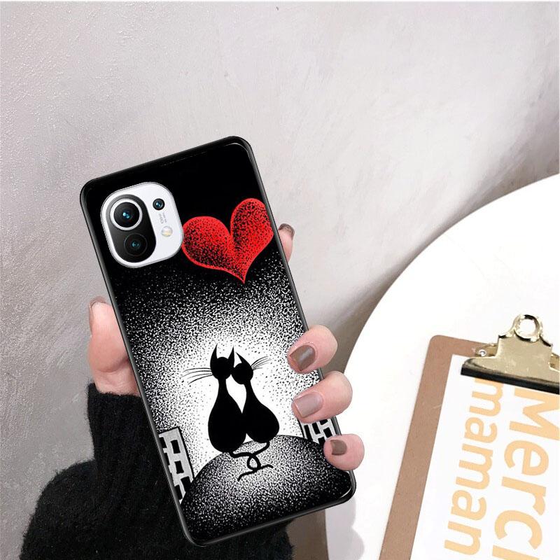 Black Cat Phone Case for Xiaomi 12 Mi 10T 11T 11 Pro 10 10T 11 Lite 10pro 11Ultra Poco X3 Pro Poco F3 M3