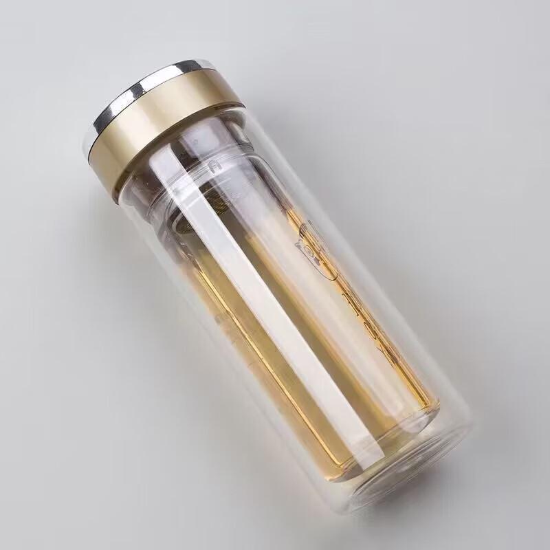 BSK Elegant Double-Wall Glass Tea Infuser Bottle 300ml