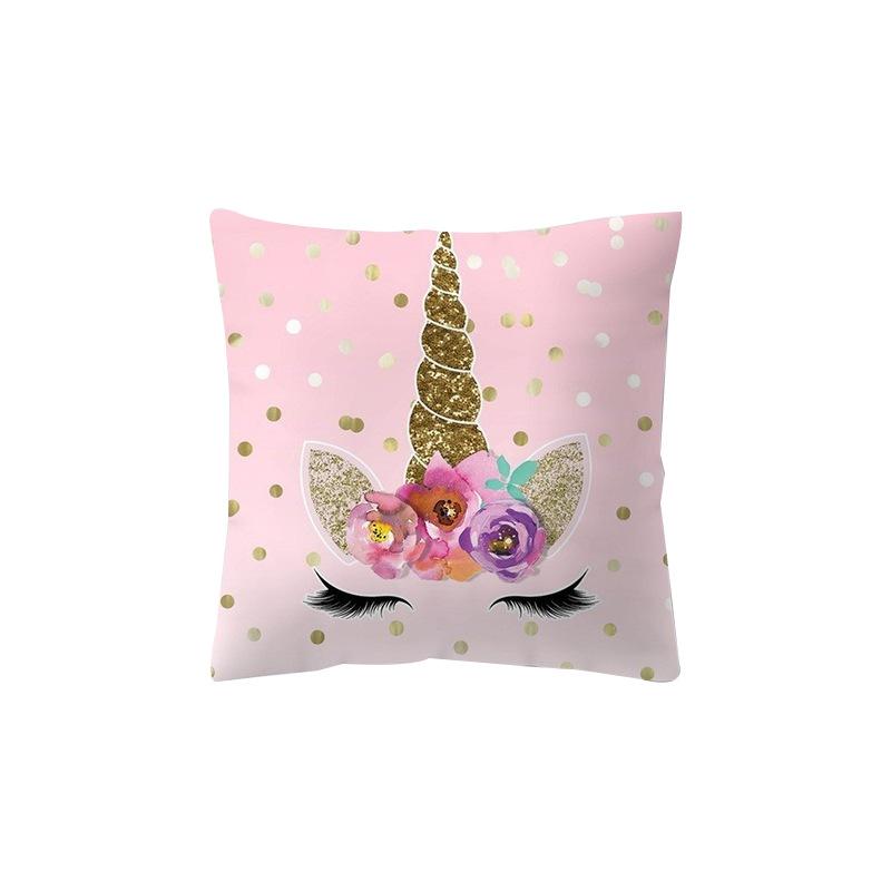 Ins Nordic Unicorn Flamingo Pillowcase Office Home Fabric Pillowcase