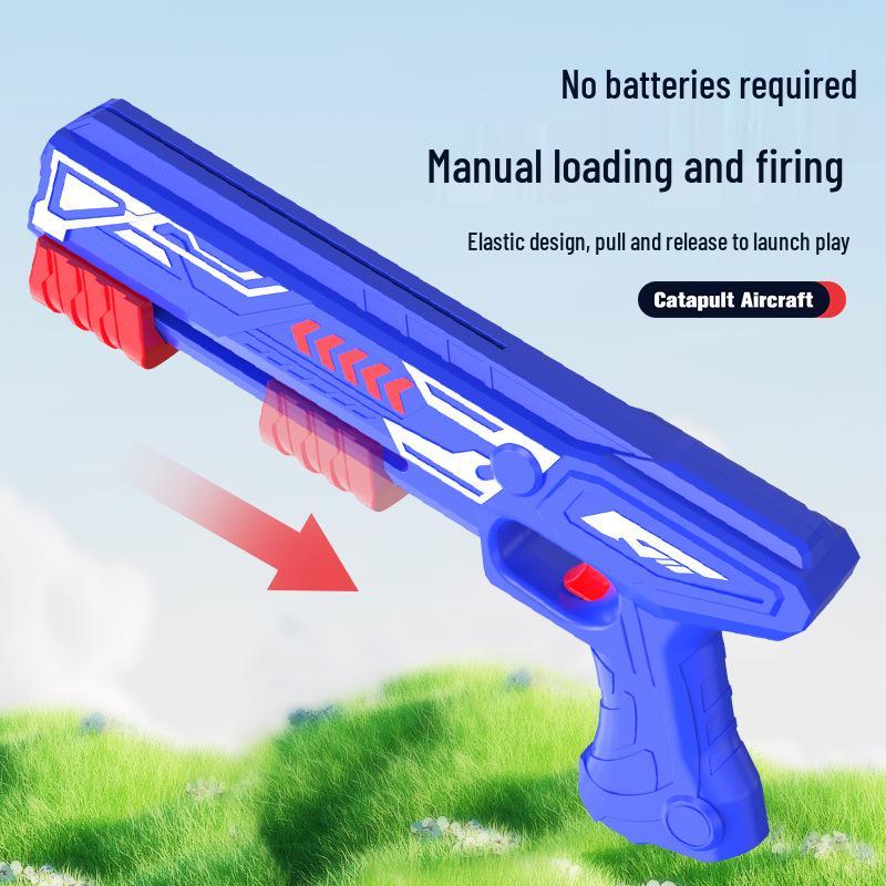 Handheld Light-up Foam Airplane Catapult Toy for Kids & Parents