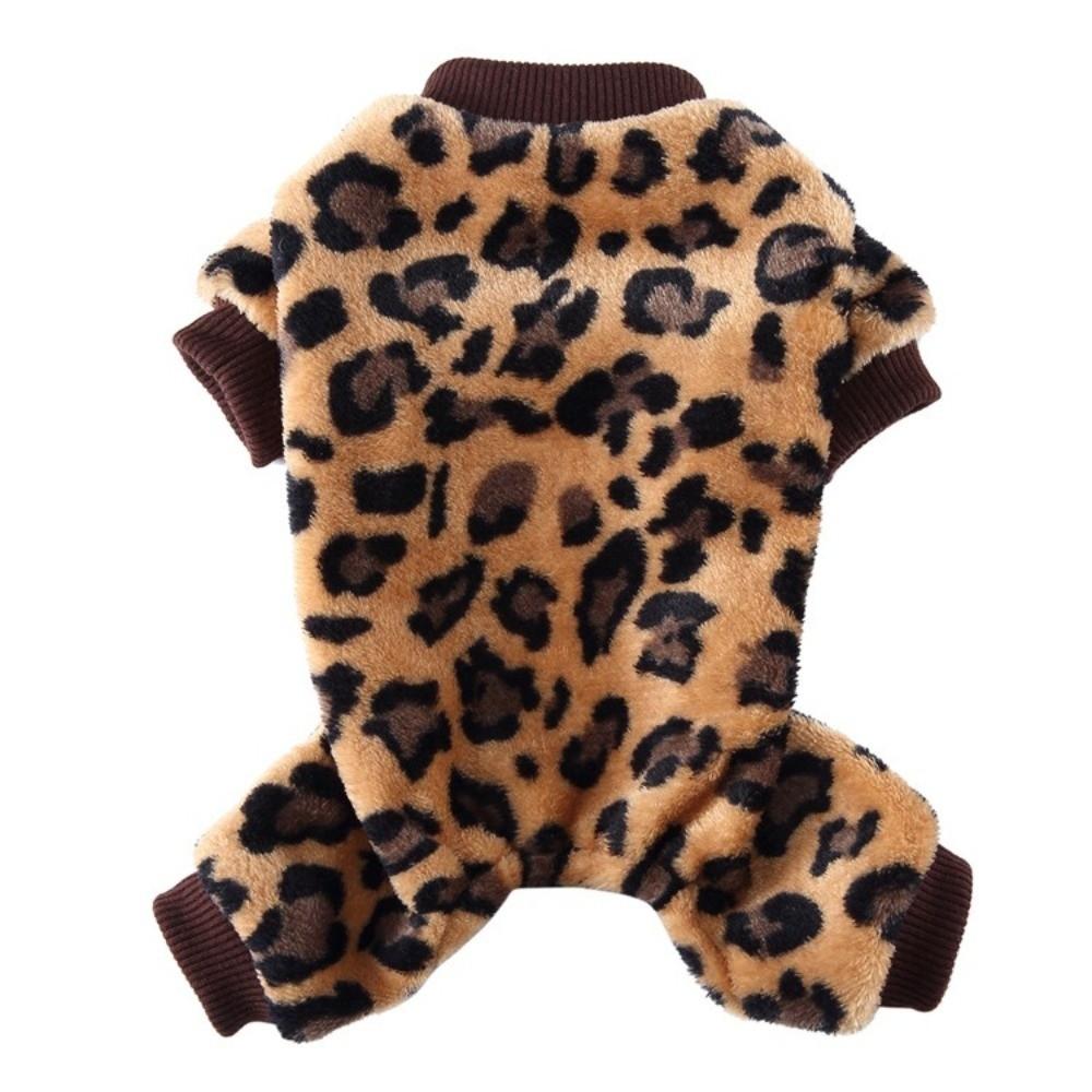 Warm Small Dog Jumpsuits Fleece Dog Overalls Pajamas Cute Winter Dog Pajamas