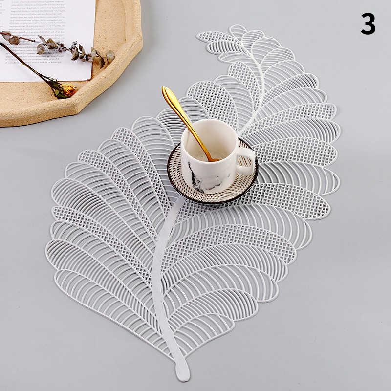 Leaf Hollow Oil Water Resistant Nordic Non-slip Kitchen Placemat Coaster Insulation Pad Dish Coffee Table Mat Home Decor