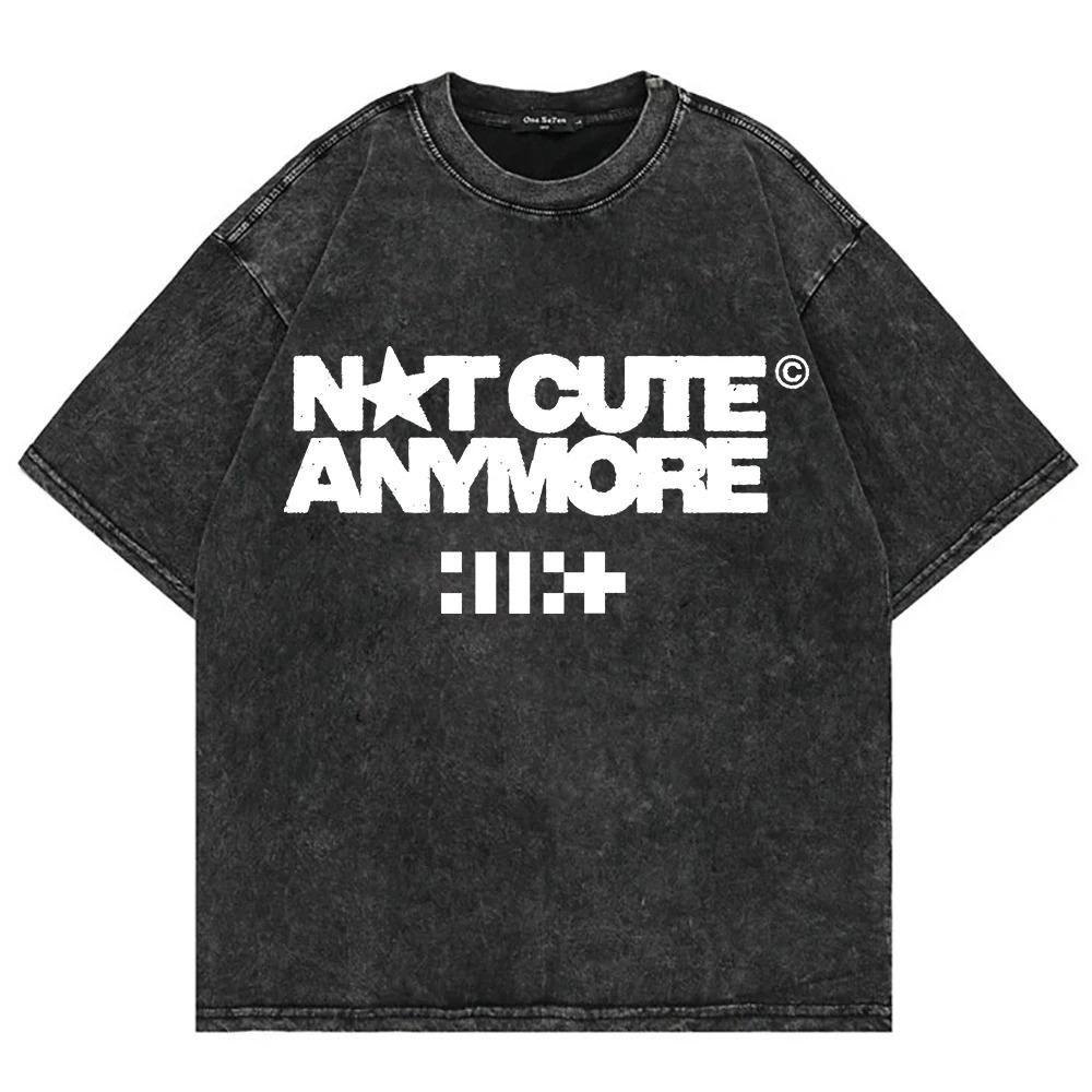 ILLIT Not Cute Anymore Album Graphic Print TShirts Fahsion UnisexWomen TShirt Mineral Wash Tops Vintage Cotton Tee Shirt M