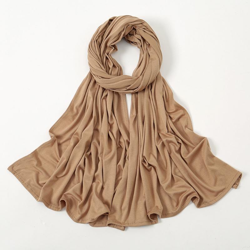 New solid color mercerized cotton sweat cloth headscarf hot-selling monochrome soft scarf YW