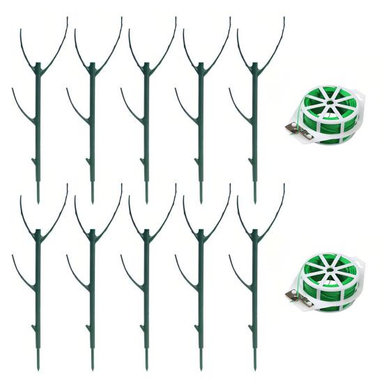 3/5/10Pcs/Set Monstera Plant Support Stake Stackable Garden Plant Support Pole Indoor Outdoor Tall Potted Climbing Plant Holder Stick Moss Pole