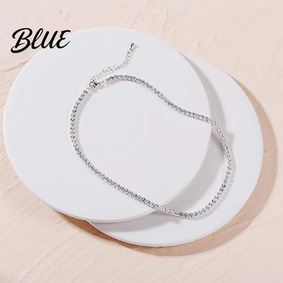 Feminine Neckwear Women Necklace Rhinestone No Pendant Adjustable with Extended