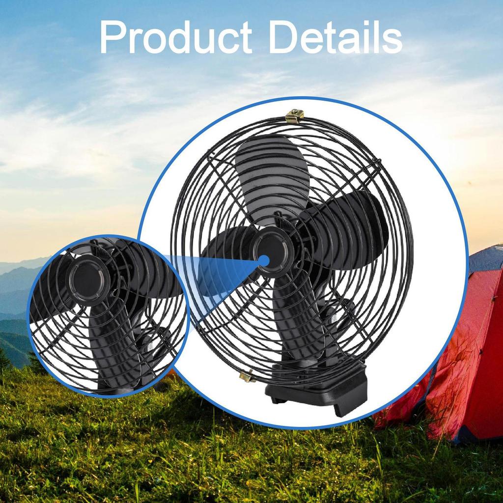 Portable Camping Fan Adjustable 2 Speeds Table Versatile Angle Cordless Desk for