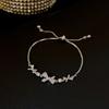 Women Gold Plated Rhinestone Zircon Bracelet Simple Sparkling Jewelry Birthday Gift