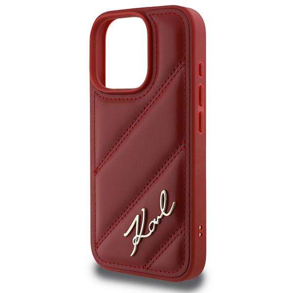 Karl Lagerfeld Klhcp16Lpqdsmgr Iphone16 Pro 6.3 Czerwony/Red Hardcase Quilted Signature