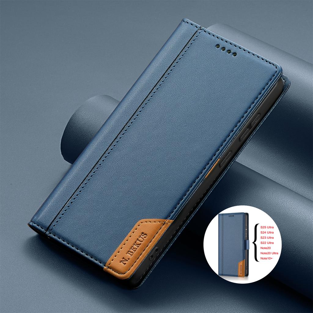 Kožené pouzdro s odklápěcím krytem pro Samsung Galaxy S25 S24 Plus S23 S22 S21 S20 Ultra FE S25Edge S10 S9 Magnetická peněženka Kapsa na karty Kryt