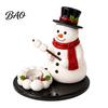Xmas Living Room Decor Christmas Candle Holder, Cute Santa Claus/Snowman/Elf Boy/Gingerbread Tealight Resin Indoor Holiday Display Tabletop