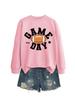 Colorful Football Letter Crewneck Sweatshirt - Game Day Long Sleeve Casual Wear