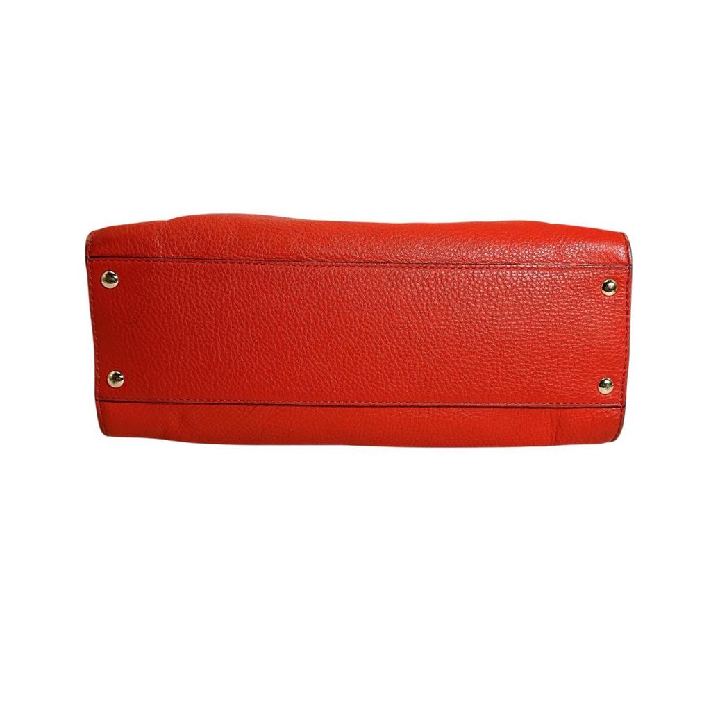 Michael Kors A4 Compatible Shoulder Bag Handbag Leather Red Women Used