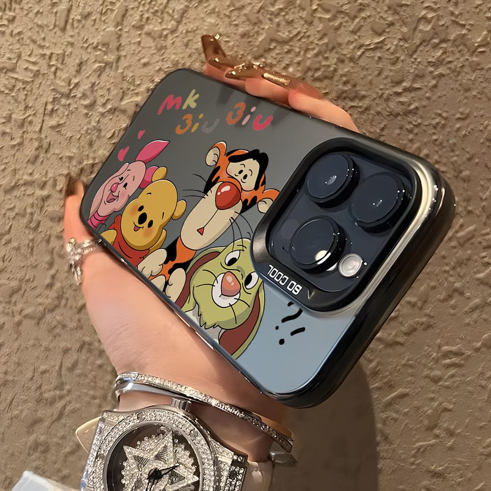 Tiggers Pooh Bear Winnies Phone Case for Samsung Galaxy S26 S25 Edge S24 S23 S22 S21 FE S20 Ultra Plus 5G Colorful Silver Cover