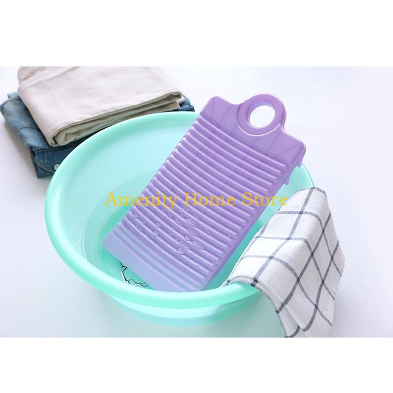 F26C Hanging Plastic Household Bathroom Sink Non Slipping Wash Board for Clothes Underwear Socks Cleaning Tools