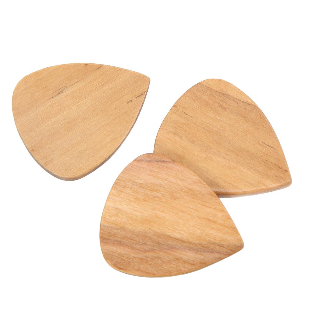 3PCS Acoustic Guitar Pick Replacement Non Slip Guitar Wooden Picks Musical Instrument Parts