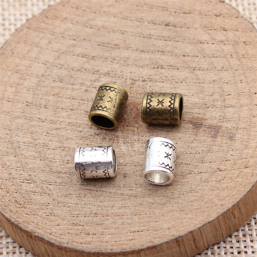 Tribal Pattern Tube Beads Charms Braided Spacer Beading For Jewelry Materials