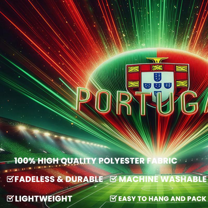 Portugal National Football Team Wall Tapestry Aesthetic Wall Hanging Printed Fabric Blanket Decorative Tapestries for Bedroom Living Room Home Decor