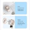 Mini-Handheld-USB-Ventilator, tragbar, leise, kleiner Ventilator mit intelligenter LED-Digitalanzeige, faltbarer, wiederaufladbarer Ventilator mit 6 Geschwindigkeiten