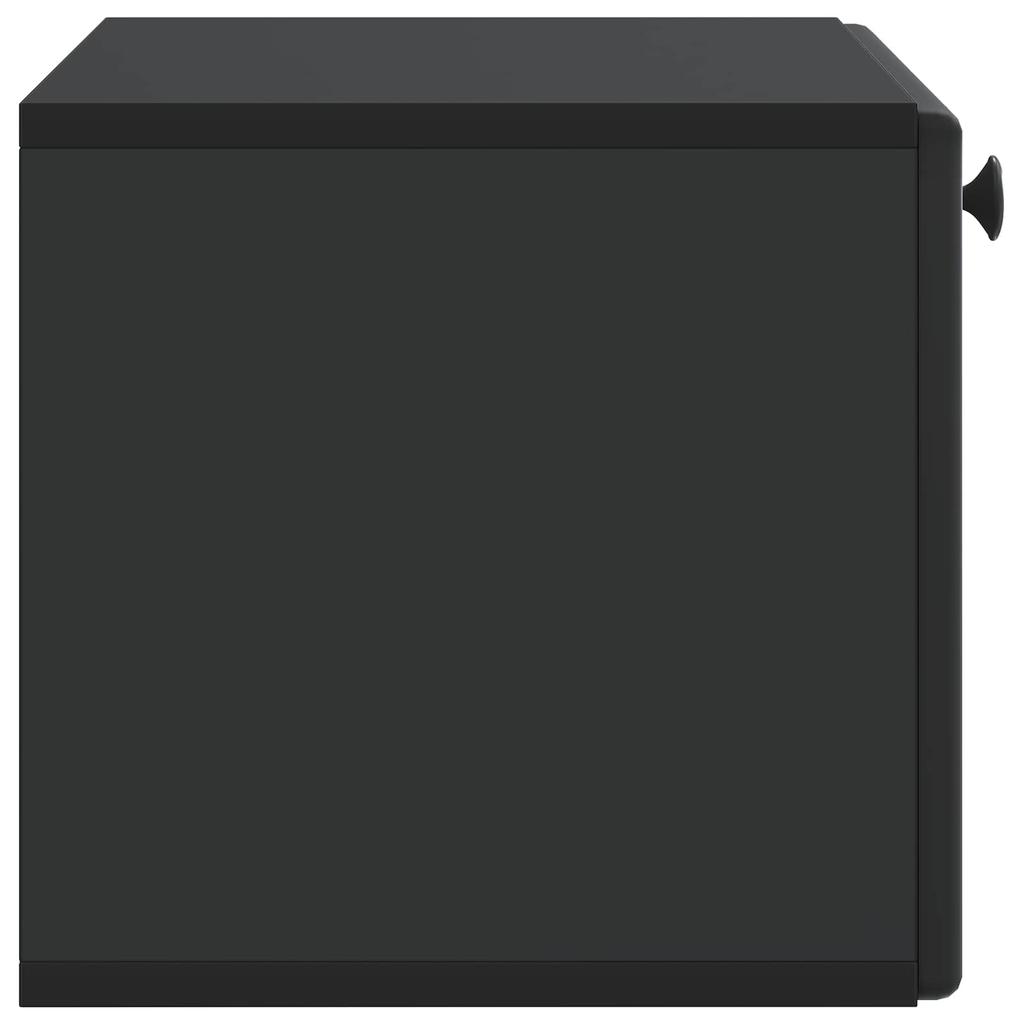 Wall Mounted TV Cabinet 59.5 X 31 X 30 Cm Black