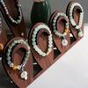 Bracelet Holder Organizer Wooden Multi-Hole Jewelry Organizer Display Rustic Storage Rack Decorative Space Saving Home Decor For