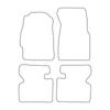 [Blm]Ho003 Black - Set Of Velour Floor Mats To Fit Honda Civic Vi 3-Door 1996-2000 - Black Trim
