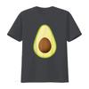 Damen Avocado Kostüm T-Shirt Frucht Halloween Schwarz 2XL vintage Gewaschen Leicht Unisex Lässig Atmungsaktiv Dehnbar streetwear