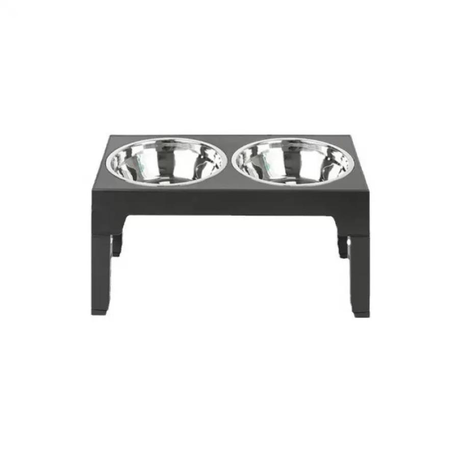 Pet Folding Table Cat Dog Bowl Adjustable Lifting Bracket Double Stainless Steel Food Water Bowl Slow Food Bowl Pet Accessories