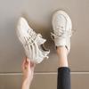 Flying Knitting Sports Shoes Socks Shoes Women's Summer Breathable Light Standing for a Long Time Not Tired Feet Soft Sole Coconut Casual Shoes