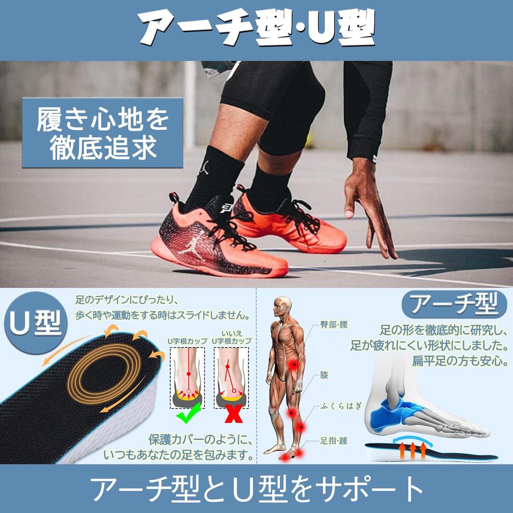 [Kozzim] Secret Insole, Insole, Shock Absorption, Increases Height, 3 Height