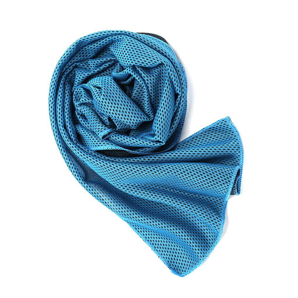 Спортивные полотенца Аксессуары Цвет небесно-голубой Тряпка для протирания Пляж Тренажерный зал Фитнес Плавание Женщины Мужчины Охлаждающие полотенца Аксессуар