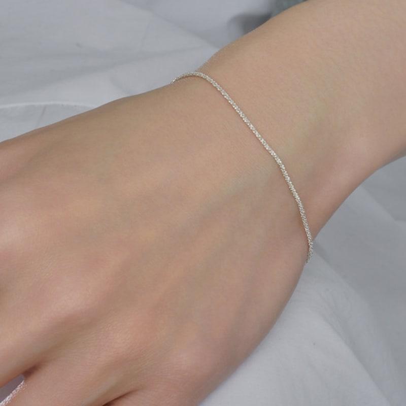 

POSTLUDE [SILVER] SOFT SHINE CHAIN bracelet(SLIM) single type