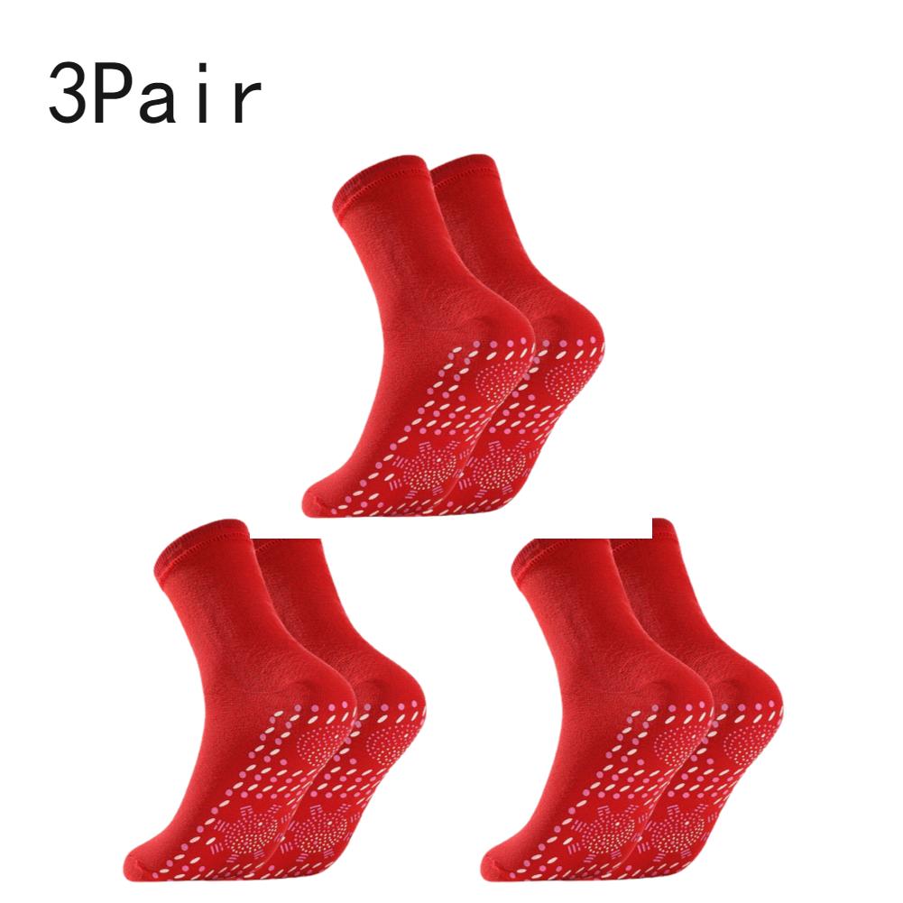 1-3Pair Self Heating Socks Winter Skiing Warm Socks Pain Relief Whole Foot One Size Socks Tourmaline Cold-Resistant for Winter
