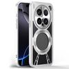 For vivo X200 Ultra 5G Case Magnetic Kickstand Hollow Heat Dissipation Silicone+PC+Metal Bumper Phone Cover