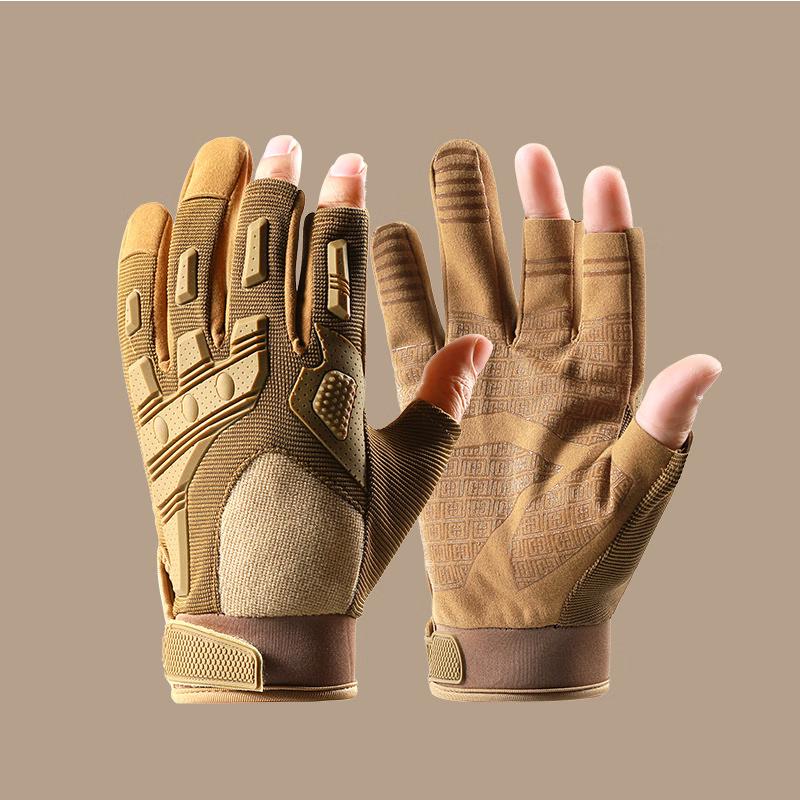 Lishi Men s Two-Finger Outdoor Protective Gloves M-XL