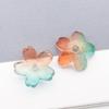 50 Multicolor Transparent Gradient Cherry Blossom Petal Charms for DIY Jewelry