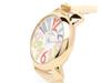 Pierre Taramon Watch PT-5000-3 Pink Embossed Leather Belt Type Brass Case NEW