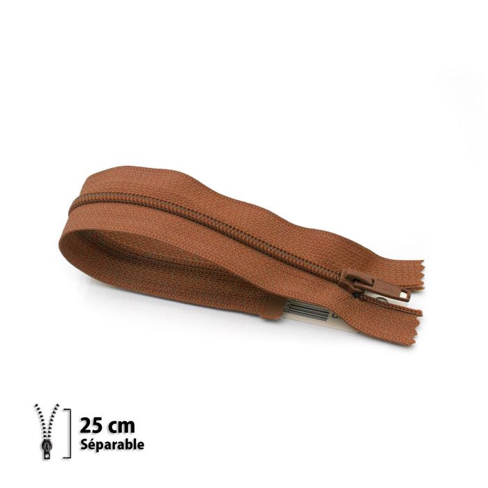 Fermeture éclair - ECLAIR PRYM - Z58 - Séparable 5mm - 25 cm - Marron