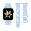 Christmas Strap For Apple Watch Bands 49mm 46mm 45mm 44mm 42 40mm Engraved Bracelet Correa IWatch Series 11 10 SE 9 8 7 Ultra2 3